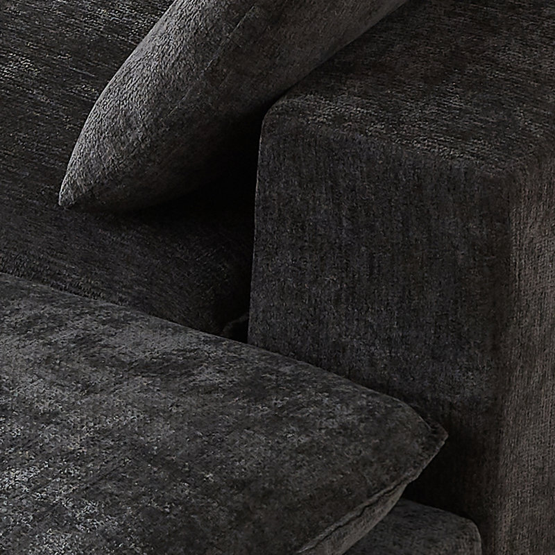 Canapé modulaire Modern, Chenille noir