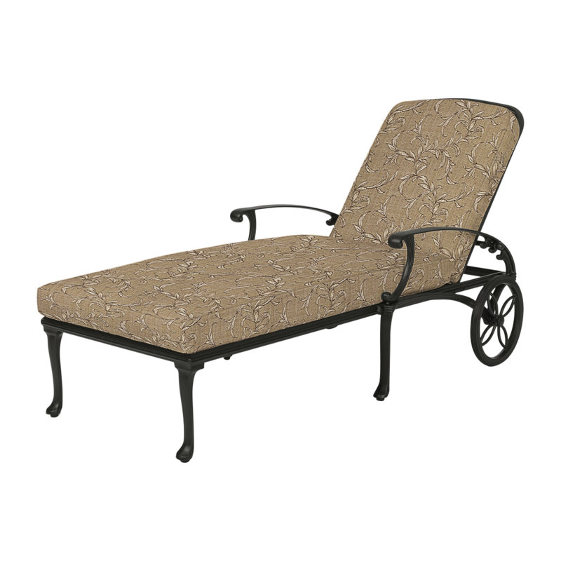 Michigan Outdoor Chaise Lounge, Bessemer, Black