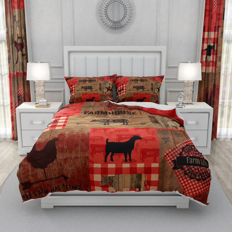 Abstract Duvet Cover, King Duvet Cover + 2 King Shams