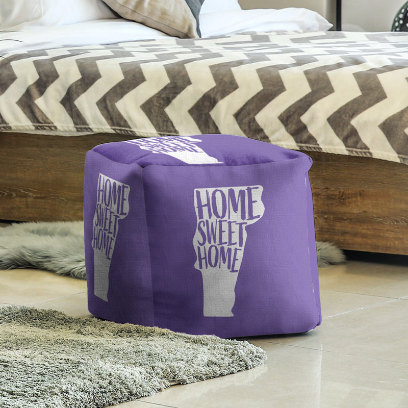 Repose-pieds à cubes vermont the home, Mauve