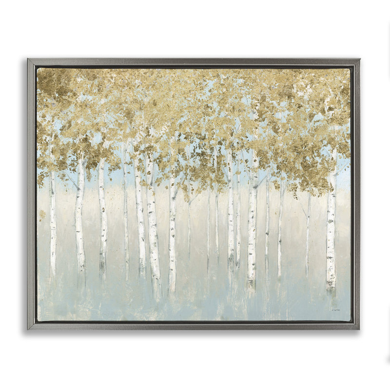 Peinture sur toile encadrée, Toile avec cadre gris, H 16 po x l 20 po