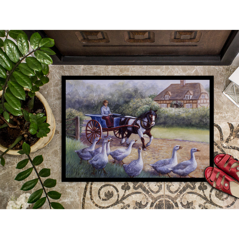 Tapis d'extérieur antidérapant pour oies, Rectangle 1 pi 6 po x 2 pi 3 po