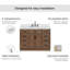 Ensemble de meuble-lavabo simple en bois massif 48 po avec lavabo en quartz blanc 1,5 po Tidworth-1233697202-1239277150