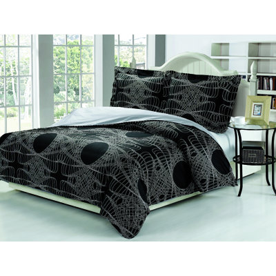 Ensemble de housse pour couette réversible en coton à 100 % de 3 pièces Callas
