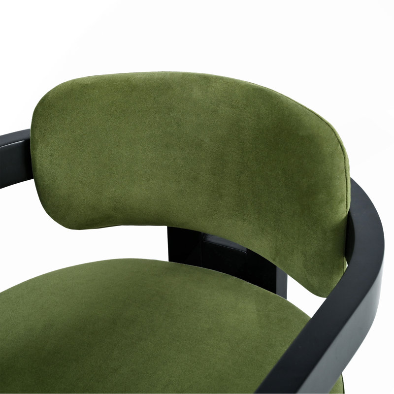 Chaise rembourrée en bois, Vert