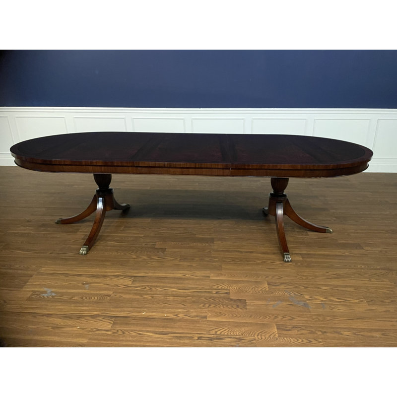 Oval Mahogany Double Pedestal Dining Table