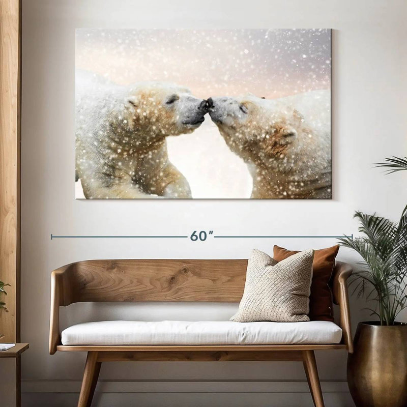 Brampt Polar Bear Love, 34" H x 51" W