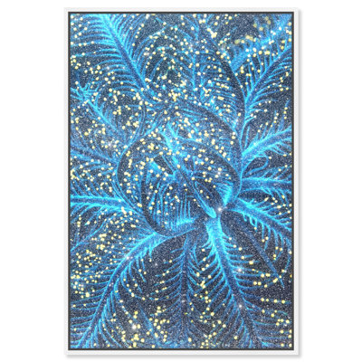 Neon Bloom Graphic Art Canvas