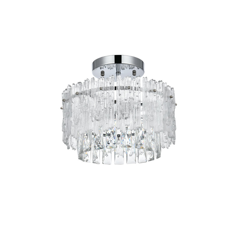 Niema 12 inch Flush Mount, Chrome