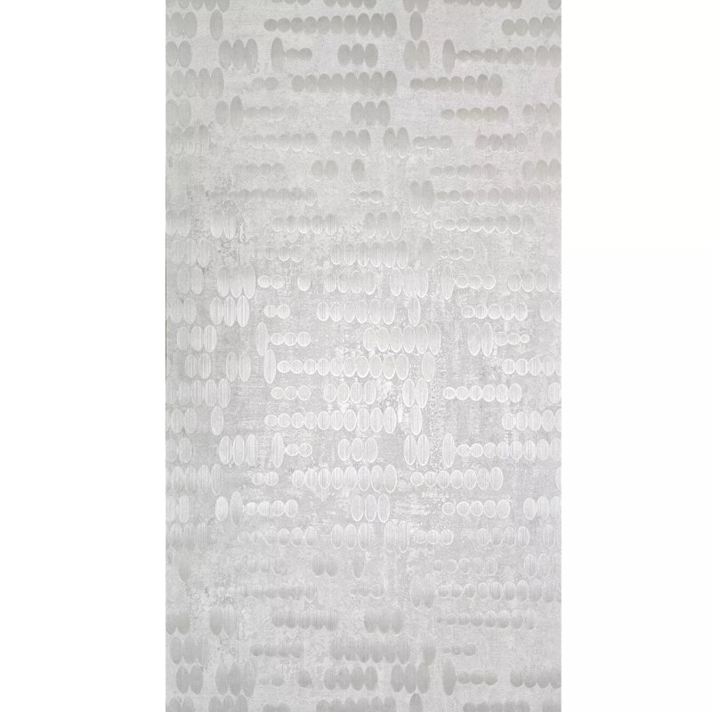 Rouleaux de papier peint modernes ivoire, blanc cassé et faux béton texturé à pois
