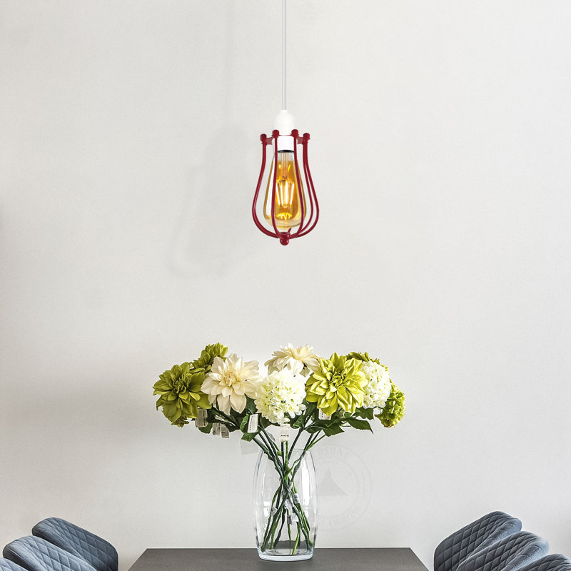 17cm H Metal Lamp Shade, Red