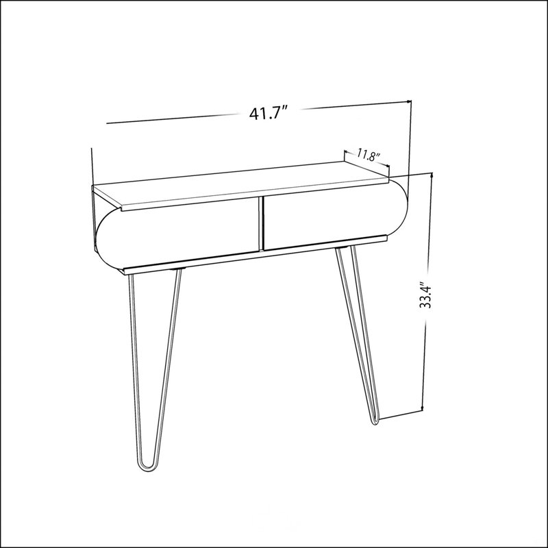 Superbe console à deux niveaux Lora Legs pour des intérieurs élégants
