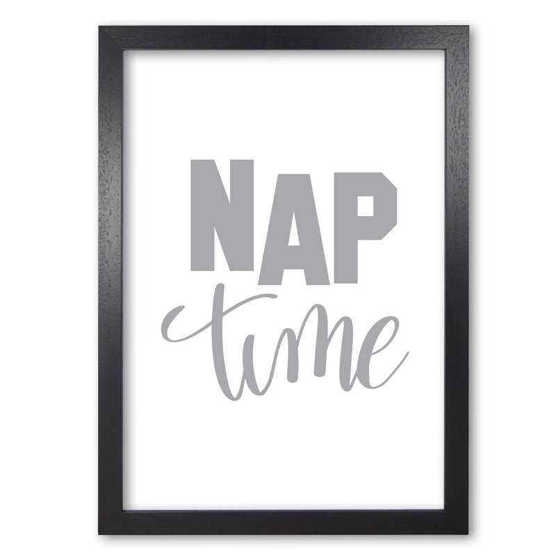 Nap Time - Print, 60 cm H x 42 cm W x 5 cm D, Black Grain Frame