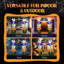 Arcade gonflable lumineuse de 8,2 pi avec citrouilles empilées, personnages fantômes et chauves-souris, lumières DEL intégrées pour la cour extérieure et la fête - style horreur festive