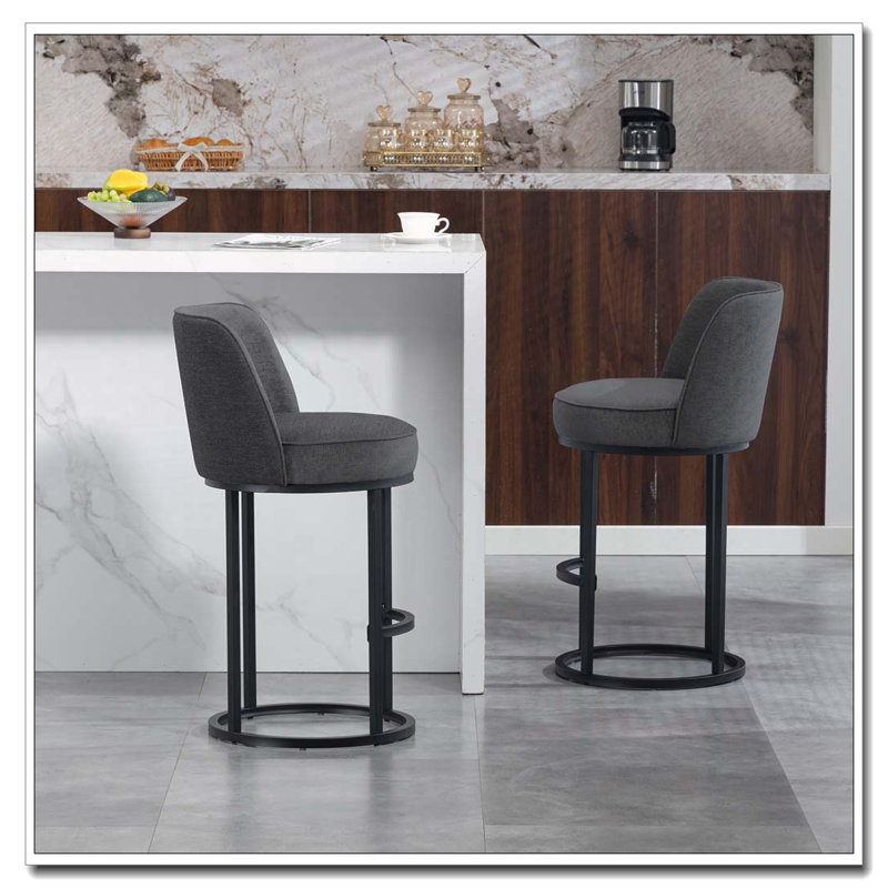 Ensemble de tabourets de bar à hauteur de comptoir, Gray