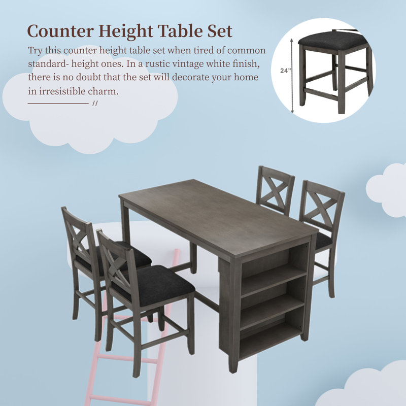 Ensemble de table de salle à manger 5 pièces Solid, Noir