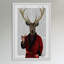 Brader «Deer in smoking vestes», reproduction d'art encadrée-1700102081