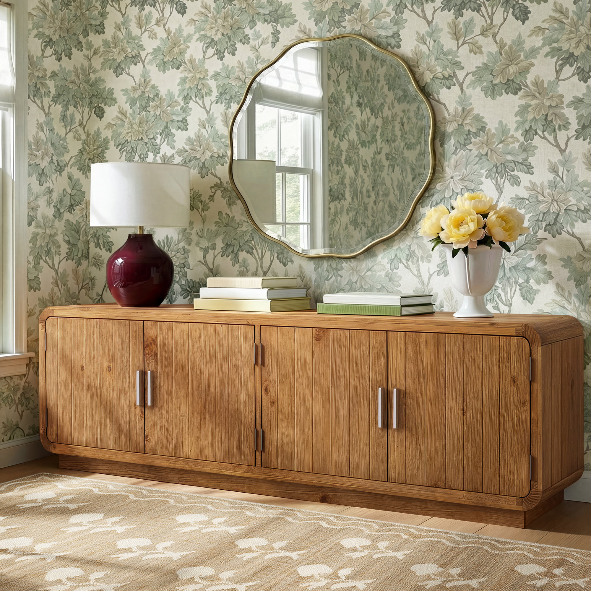 Thompkins 79'' Media Console, Natural