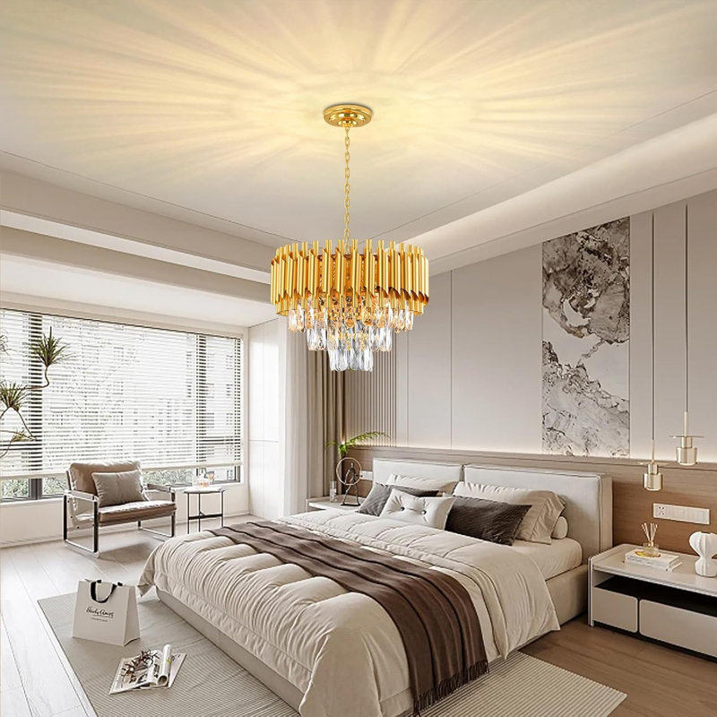 Beritan LED Chandelier, Rose Gold