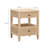 Beecher Whitewashed Oak Wood Open Nightstand