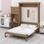 Grand lit escamotable en bois avec tablettes, conception classique à persiennes-1745145256