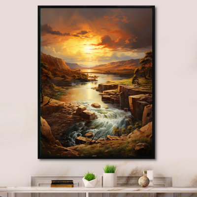 " Dam Sunset Reflections Warm "