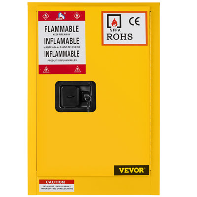 Armoire en acier galvanisé inflammable avec tablette réglable (H 22 po x l 17 po x P 17 po)
