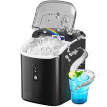 Ecozy Portable Ice Maker Countertop, 9 Cubes Ready In 6  Mins, 26 Lbs In 24 Hours, Self-Cleaning, Includes Ice Bags/Scoop/Basket For  Home Kitchen Office Bar Party, Black