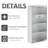 Wall Mounted Medicine Cabinet, Locking Wall Cabinet With 4 Tier Shelves, Stainless Steel Frame And Glass Door, Lockable With 2 Keys,, 12" X 24"