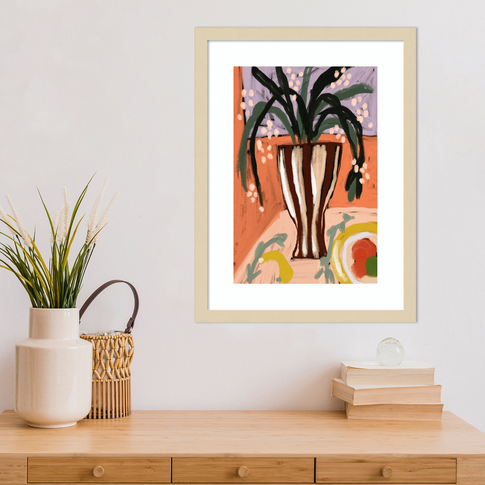 Floral Still Life No. 3 Print, Brown, 21" H x 16" W
