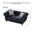 Canapé en tissu d'ameublement en velours de 67 po avec accoudoirs roulés et têtes de clous Chesterfield 67 po.