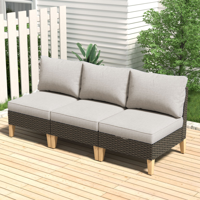 Chaise de patio avec coussins Tuule, Beige