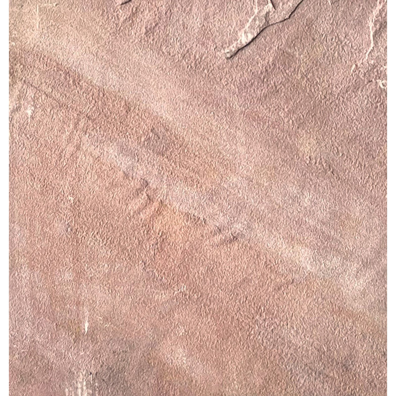 Radiant Red Natural Cleft Face, Gauged Back 12" x 12" Sandstone Stone Look Wall & Floor Tile