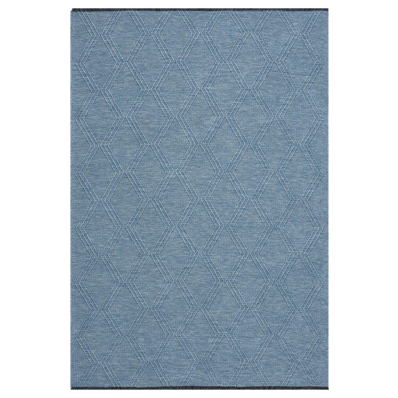 Modern Farmhouse Diamond Pattern Non-Slip Washable Rug, Rectangle 9' x 12'