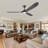 3-Blade Indoor Smart Ceiling Fan with Light and Remote/APP Control,3 LED Colors,6 Speed Quite DC Motor,Timer-1529252-1529241
