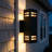 Breshawna Aluminum Matte Black Outdoor Armed Sconce