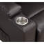 Fauteuil inclinable électrique brun à 2 porte-gobelets