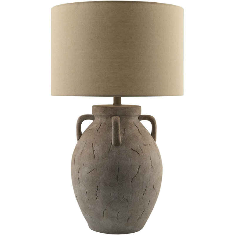 Bellarine Table Lamp, Gray Base/Beige Shade