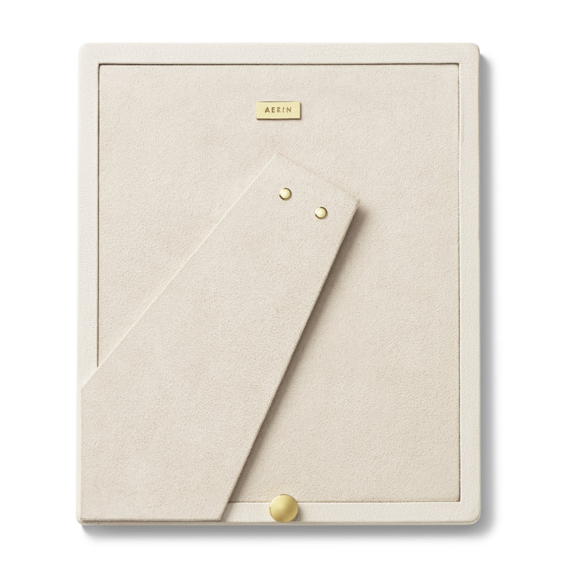 Piero Leather Picture Frame, 8" x 10", Shadow White
