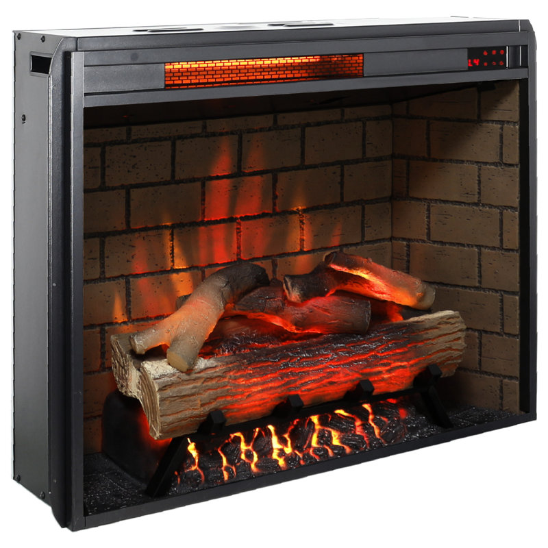 Foyer électrique de 28 pouces avec ensemble de garniture amovible, chauffage à panneau tactile, foyer sans fumée, flamme réglable et luminosité de lit de braise, 1 500 W de chaleur, 5 000 / H, 400 pieds carrés Pi. Plage de chauffage, 3 installation