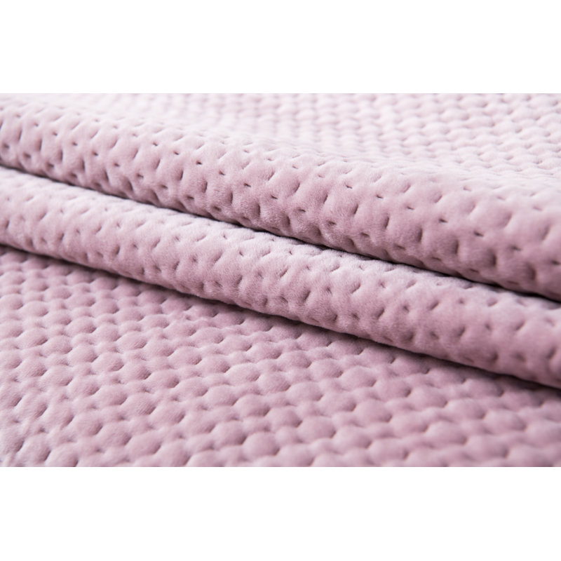  Ensemble de couvre-lit réversible en microfibre et microfibre, Couvre-lit très grand + 2 taies décoratives, Rose poussiéreux