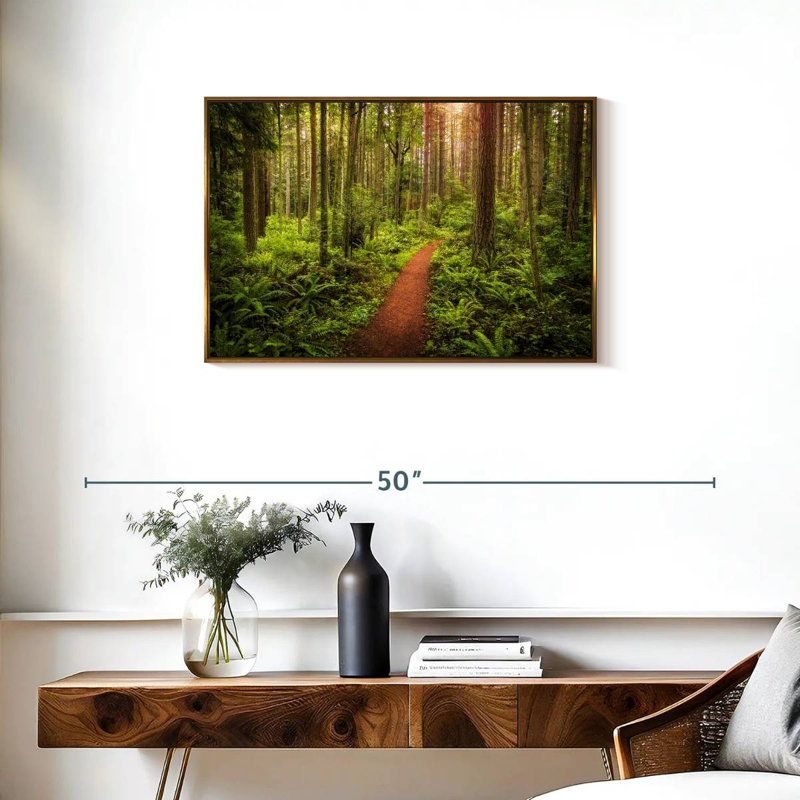 Washington Rainforest, Cadre flottant doré, 31 po x 21 po