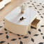 Table basse à piédestal extensible avec rangement