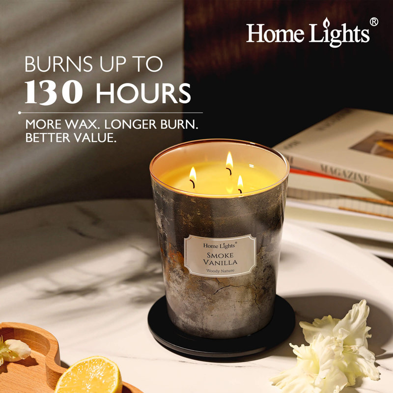 Fumée vanille | Bougies parfumées 3-Wick Homelights