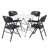Cantrece Iron Stackable Folding Chair Folding Chair Set-98619539