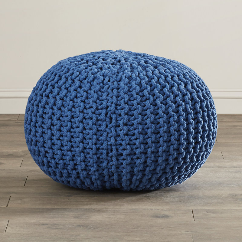 Repose-pieds rond large de 20 po Grimes, Cobalt