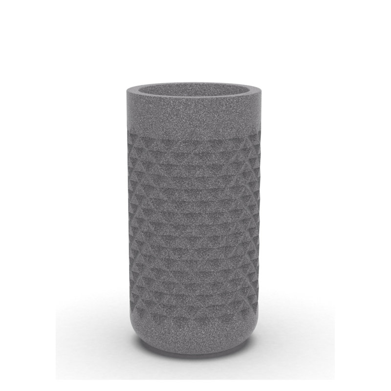 Pot à fleur en plastique Lisle, H 36 po x l 18 po x P 18 po, Granit