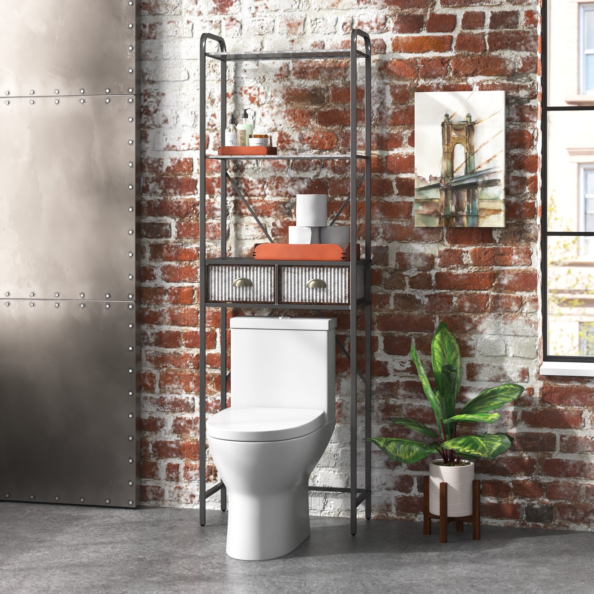 17 Stories Eckles Freestanding Over-the-Toilet Storage & Reviews