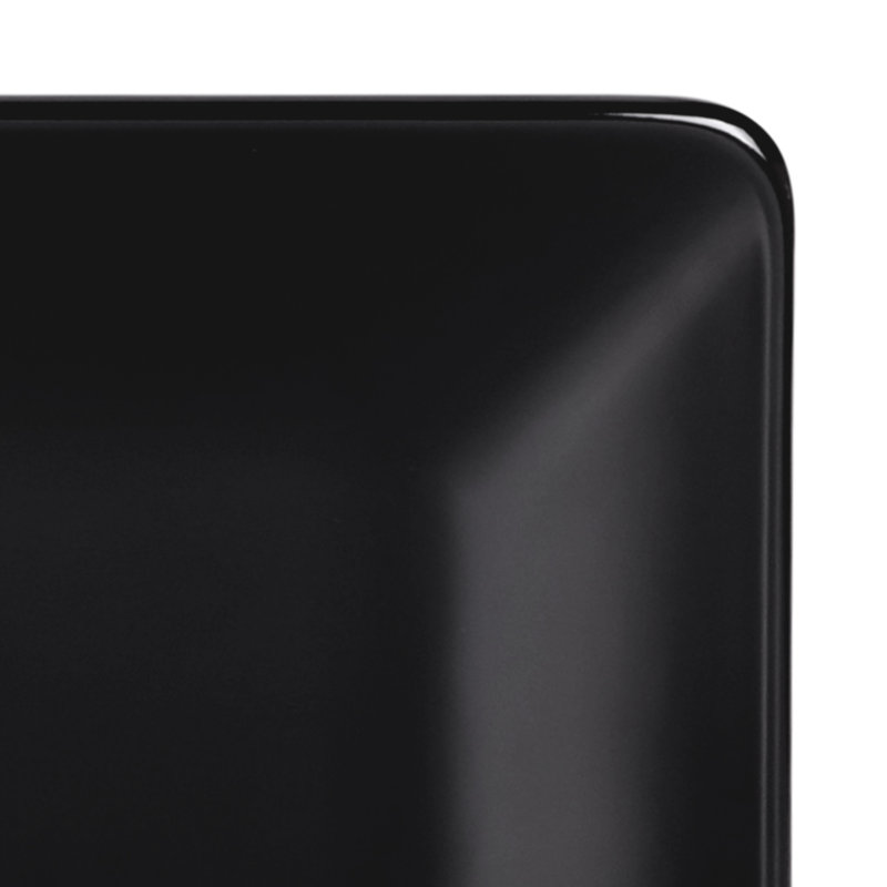 Elite Global Solutions Melamine Platter, Black, 1.63" H x 16" W x 8" D