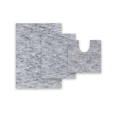 Ensemble de tapis pour salle de bain en microfibre 3 pièces Royal